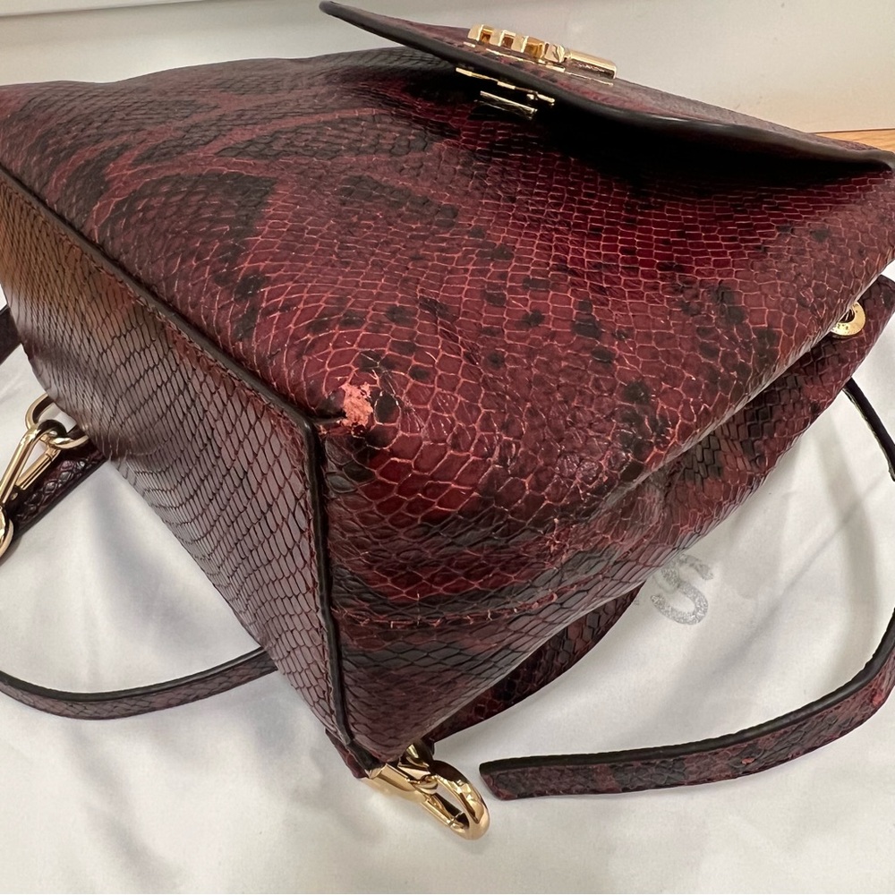Michael Kors Mott Chain Python Mini Convertible Backpack - Picture 7 of 8